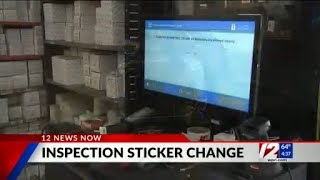 Mass changing vehicle inspection sticker system [upl. by Uni]