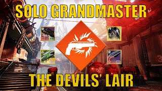 Solo The Devils Lair Grandmaster Nightfall Platinum 1527 Solar Hunter Destiny 2 [upl. by Ocana]