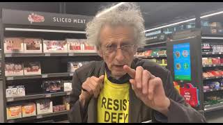 Piers Corbyn amp team visit Aldis cashless Shop amp Go store in Greenwich  KEEP CASH KEEP FREEDOM [upl. by Rexanne]