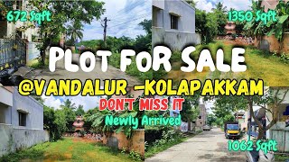 Plot For Sale At Vandalur Kolapakkam Land sale at Chennai CMDA Approved Property Plot Sale [upl. by Putnam]