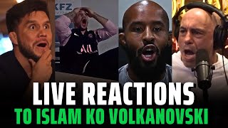 UFC294 Live Reactions to Islam Makhachev Knocking out Alexander Volkanovski UFC294 [upl. by Terpstra]