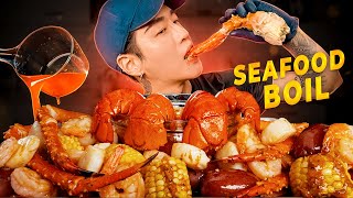 ASMR SEAFOOD BOIL MUKBANG 먹방  COOKING amp EATING SOUNDS  Zach Choi ASMR [upl. by Thia]