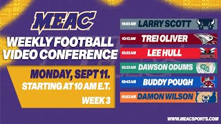 Week 3 MEAC Football Video Conference [upl. by Nirrad778]