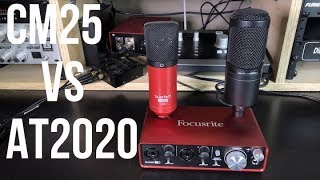 CM25 VS AT2020 rap vocal  Focusrite Scarlett 2i2 [upl. by Anyela350]