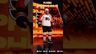 All Philadelphia Flyers uniforms NHL 25 nhl25 shorts nhl philadelphiaflyers [upl. by Kimura]