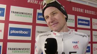 Tim Wellens  Interview at the finish  Kuurne  Bruxelles  Kuurne 2024 [upl. by Orpheus826]