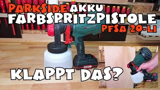 Wie sprüht die Lidl  PARKSIDE® AkkuFarbspritzpistole PFSA 20Li [upl. by Steinway442]