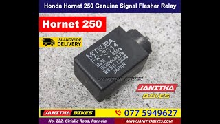 Honda Hornet 250 Genuine Signal Flasher Relay  JANITHA BIKES Japan Motorcycle SparePartsSri Lanka [upl. by Maurita]