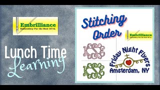 Lettering Stitching order in Embrilliance Essentials [upl. by Lisabeth]