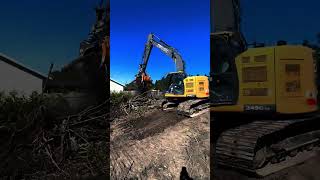 MDE Scorpion S1600 Excavator Grab in demolition  Morton Equipment demolition construction [upl. by Kahlil521]