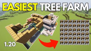 BEST AUTOMATIC TREE Farm for Minecraft Bedrock 120 [upl. by Naaman]