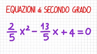 EQUAZIONI DI SECONDO GRADO a coefficienti razionali 3  ES55 [upl. by Nabla256]