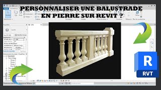 personnaliser une balustrade en pierre sur revit [upl. by Olpe]