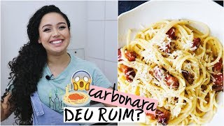 TENTEI FAZER MACARRÃO A CARBONARA INSPIRADO NO MASTERCHEF DEU CERTO VANNACOZINHA [upl. by Gans182]