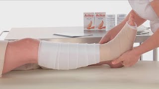 Below knee bandaging with Actico [upl. by Adihahs]