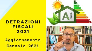 Novità Detrazioni Fiscali 2021 [upl. by Lirva]