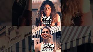 Euphoria actors 20192024 Main Cast Then And Now movie film shorts series evolution fyp [upl. by Ailla473]