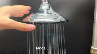 3273 overhead shower head 6 function rainfall top shower [upl. by Malliw]