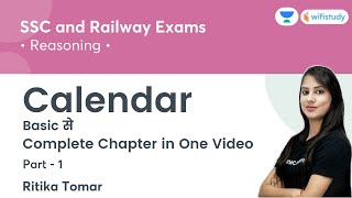 Calendar  Part1  Reasoning  SSC amp Railway Exam  wifistudy  Ritika Tomar [upl. by Partan207]