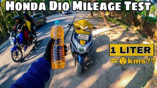 Honda Dio Mileage Test Shocking results 😱  Dio Mileage Test [upl. by Arhez]