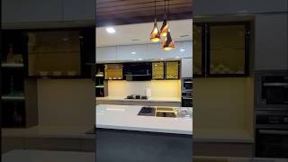 Lacquer glass kitchen cabinets 😍👍🥰 Trending kitchens 🙂stunning kitchen🤩 [upl. by Twyla]