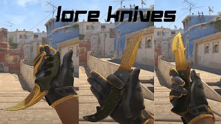 All CS2 Lore Knives  Omega Sport Gloves [upl. by Epstein]