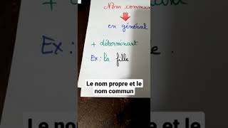 le nom propre et le nom commun [upl. by Nnaihs]