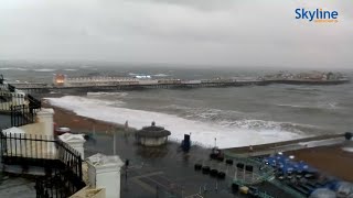 🔴 Recorded live footage from Brighton  Storm Barra [upl. by Morissa]