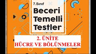 7 Sınıf Fen Bilimleri 2 Ünite Hücre ve Bölünmeler Beceri Temelli Testler ve Çözümleri [upl. by Clarie]