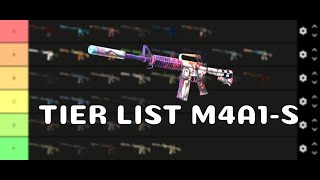 TierList M4A1S Skinki z CSGO i CS2 [upl. by Parcel580]