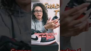 Comparing the Jordan 1 Low Bred Toe 20 to 10 and the Black Toe sneakers comparison [upl. by Dall]