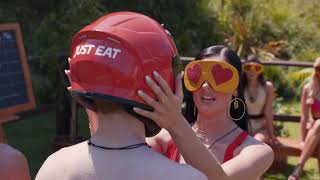 Just Eat couples up with Love Island Blindfold Challenge [upl. by Gianna816]