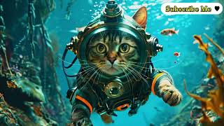 Meet the Brave Tabby Cat in a DeepSea Diving Suit cat [upl. by Eilyak108]