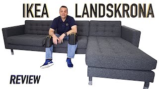 Ikea LANDSKRONA 3 seat sofa with chaise longue Review [upl. by Enomis142]