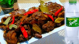 SPRITE ADOBO RECIPE  ATAY BALUNBALUNAN NG MANOK [upl. by Yrac617]