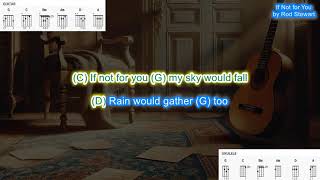 If Not For You no capo by Rod Stewart play along with scrolling guitar chords and lyrics [upl. by Enovahs303]