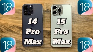 iOS 18  iPhone 14 Pro Max vs iPhone 15 Pro Max [upl. by Airdna97]