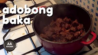 Adobong Baka  Beef Adobo Recipe [upl. by Nytsua]