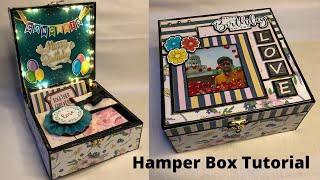 How To Make Hamper Box At Home  Handmade Birthday Gift Ideas  Gift Box Tutorial  Crafteholic [upl. by Akihsay]