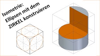 Zylinder mit Stufe  Ellipsenkonstruktion [upl. by Hareenum]