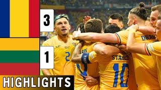 Romania vs Lithuania 31 EXTENDED HIGHLIGHTS  UEFA Nations League [upl. by Hultgren]