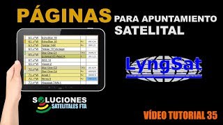 Paginas Web para Apuntamiento Satelital  Lyngsat [upl. by Ardelia]