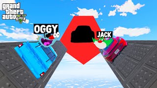 Oggy Trolling Jack And Pinka In Stunt Race With Monster Car Challenge😱Motorcycle GTA5PART2 [upl. by Noraha]