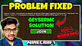 Unable To Connect Geysermc Problem Fixed Minecraft  Fix this Cannot Invoke Problem Minecraftpe [upl. by Laureen]