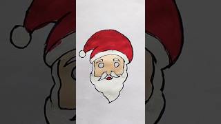 Santa Claus Mask Acrylic Painting For Kids santa mask painting trending shorts viralvideo [upl. by Peers]