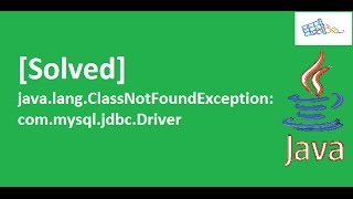 Solved javalangClassNotFoundException commysqljdbcDriver [upl. by Volny]