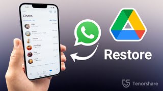 Restore WhatsApp Messages on iPhone from Google Drive without Android [upl. by Nospmis]