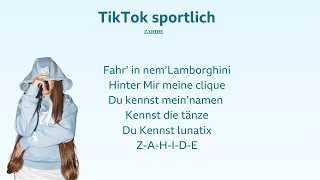 Zahide  TikTok Sportlich  German amp English Translation Lyrics Zahide TikTok Sportlich 2024 [upl. by Day21]