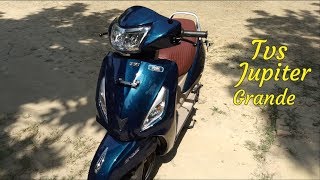 New TVS Jupiter Grande 110cc Review Offer Price Mileage Whats New Features Hindi [upl. by Schellens]