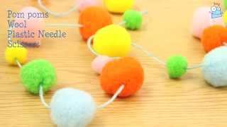 How to make a pom pom garland [upl. by Nelluc]